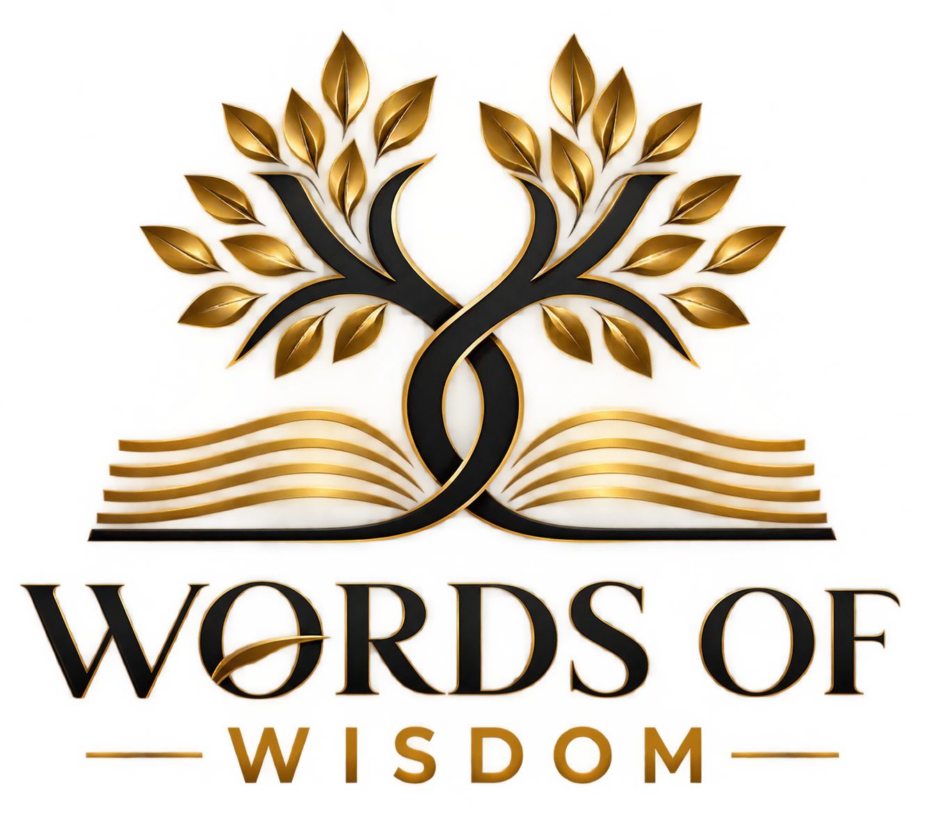 Words of Wisdom tree and book emblem